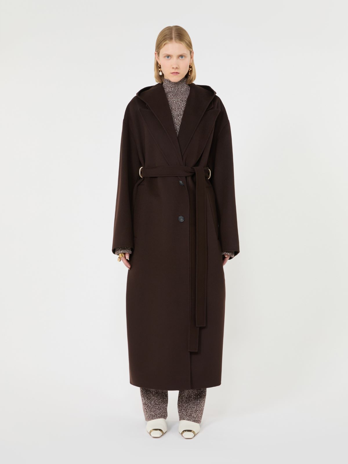 Manteau surdimensionné en pure laine - CHOCOLAT - Max Mara - 2