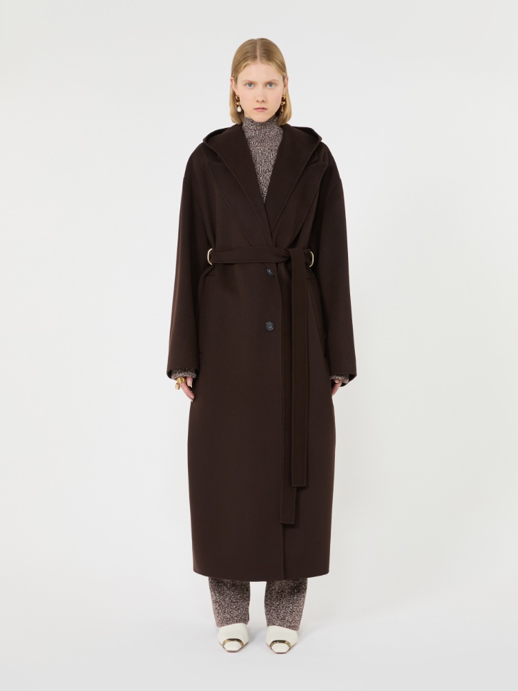 Manteau surdimensionné en pure laine - CHOCOLAT - Max Mara - 2