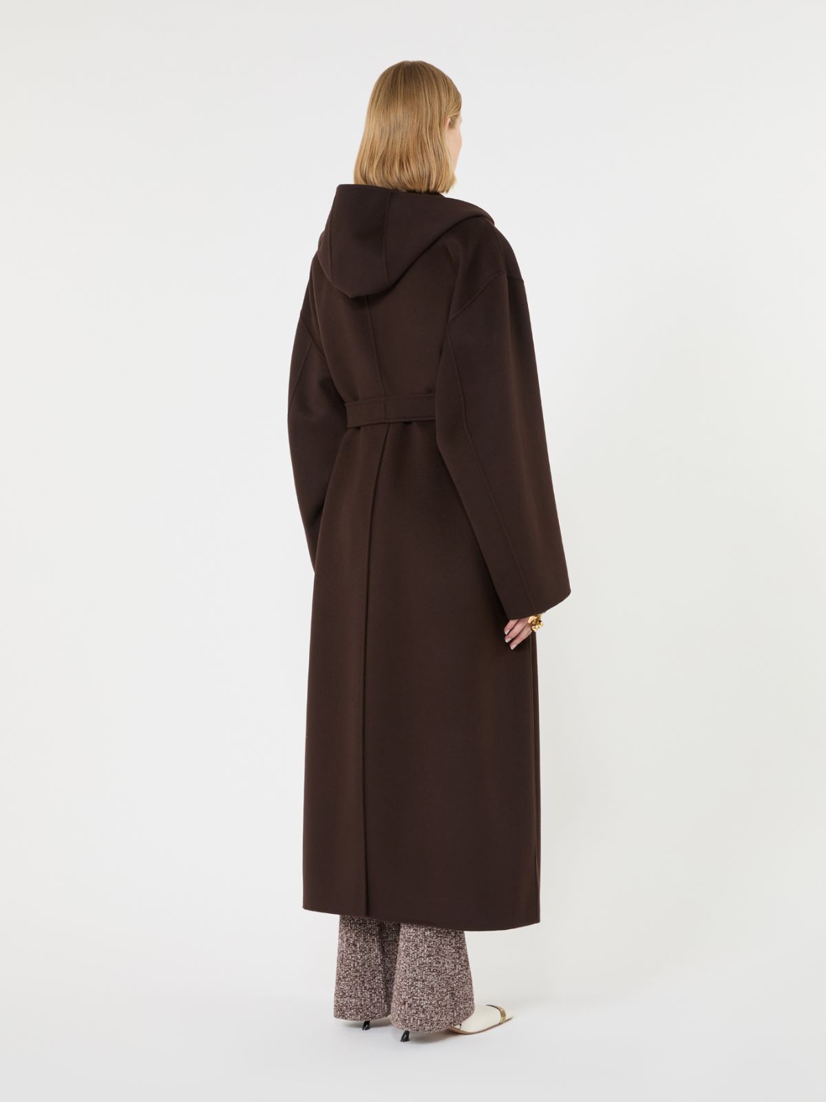 Manteau surdimensionné en pure laine - CHOCOLAT - Max Mara - 3