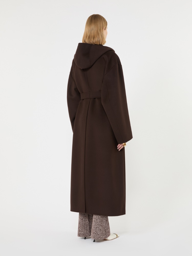 Manteau surdimensionné en pure laine - CHOCOLAT - Max Mara - 3