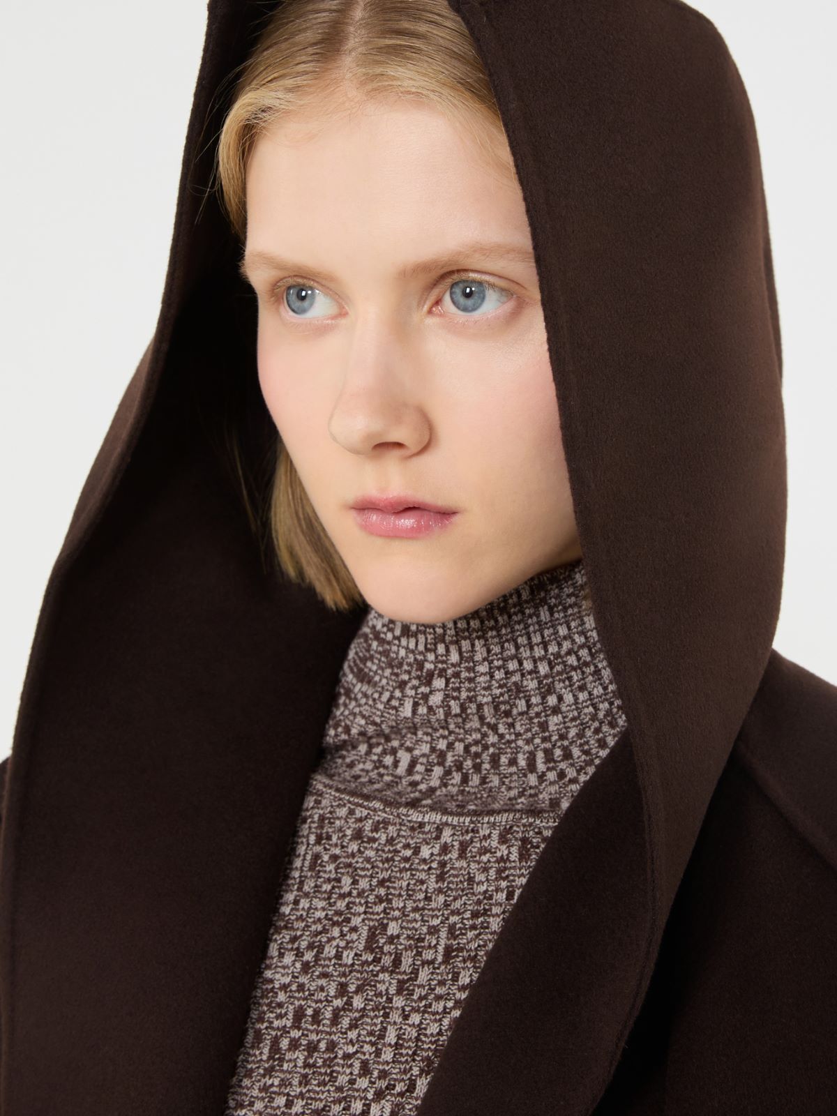 Manteau surdimensionné en pure laine - CHOCOLAT - Max Mara - 4