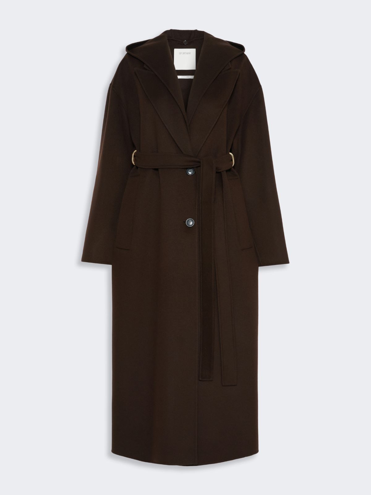 Manteau surdimensionné en pure laine - CHOCOLAT - Max Mara - 5