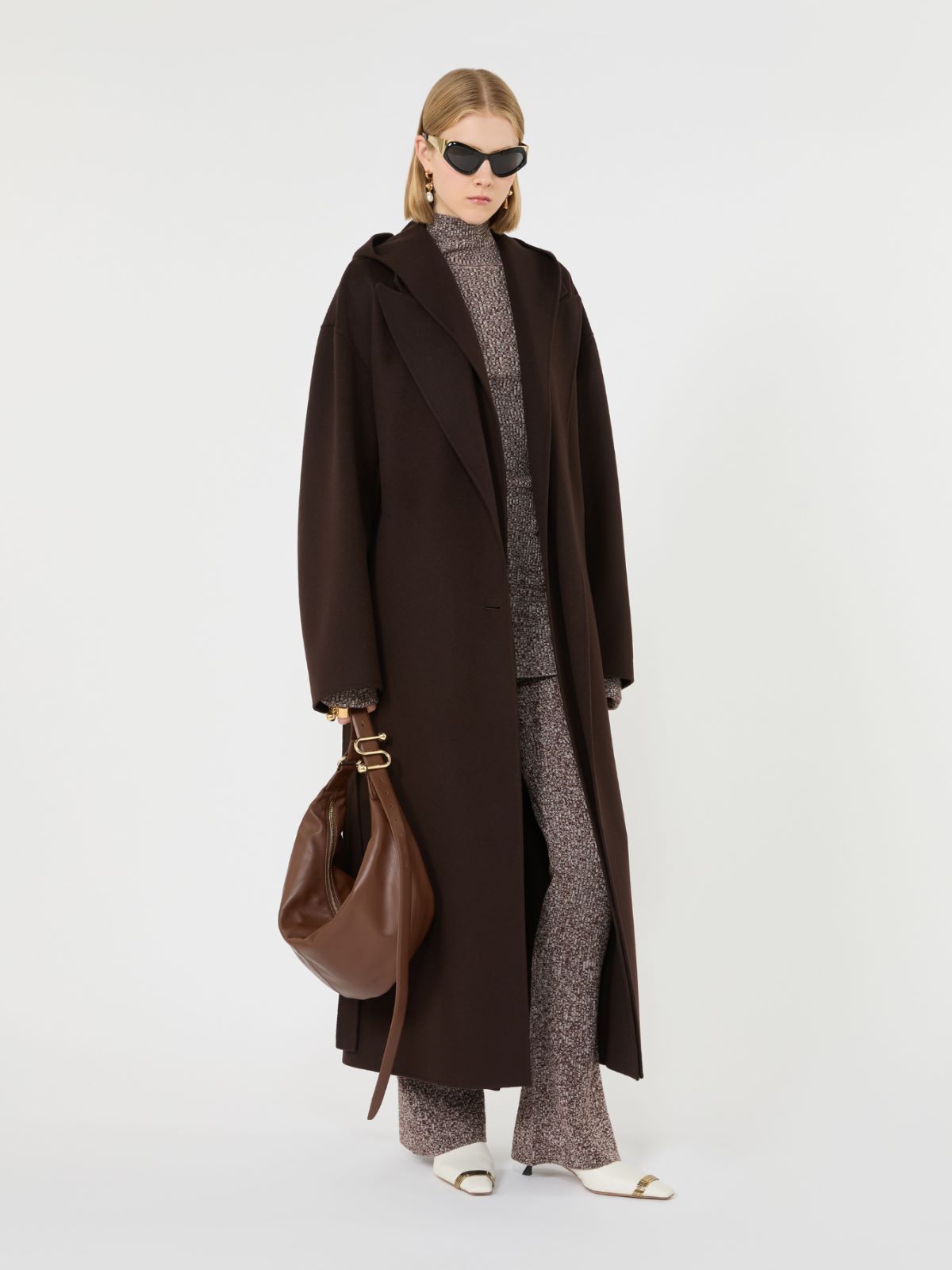 Oversized pure wool coat + CHOCOLATE - Max Mara