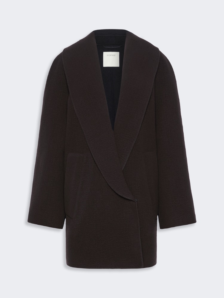 Wool and cashmere heavy jacket - COFFEE - Max Mara - 5