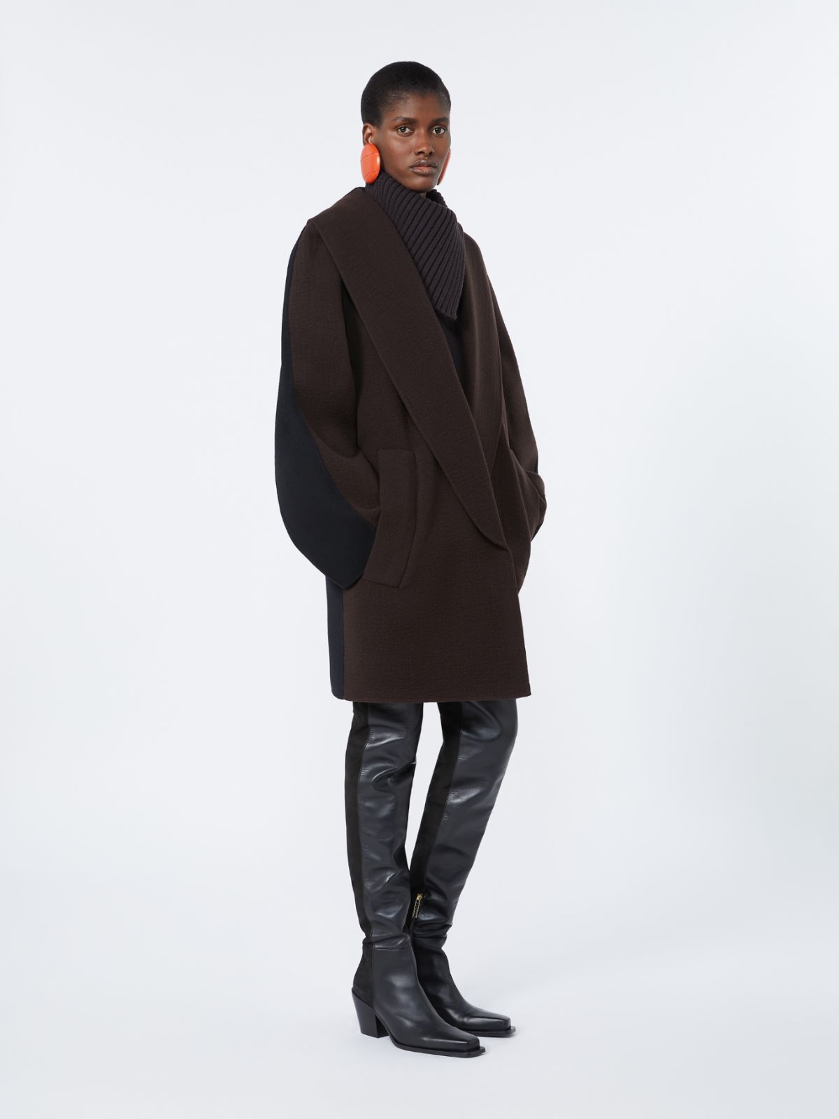 Wool and cashmere heavy jacket - COFFEE - Max Mara