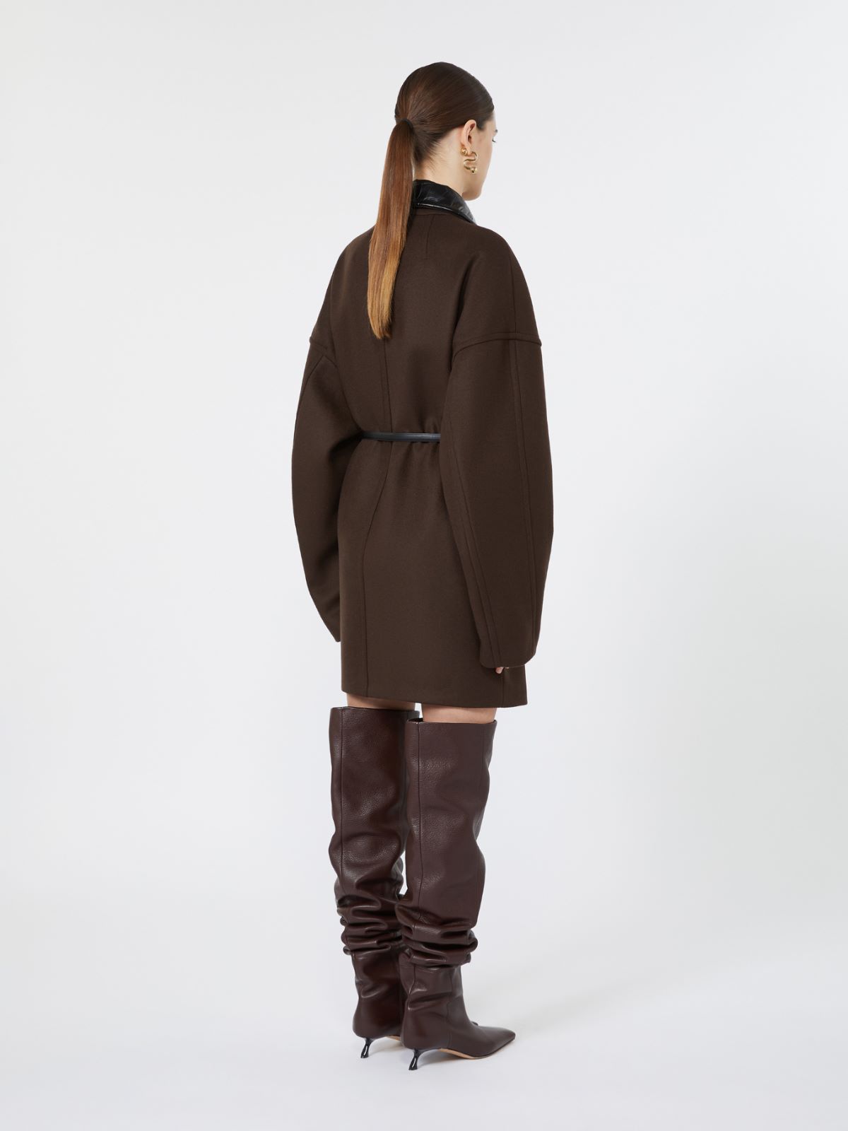 Wool cloth jacket - CHOCOLATE - Max Mara - 3
