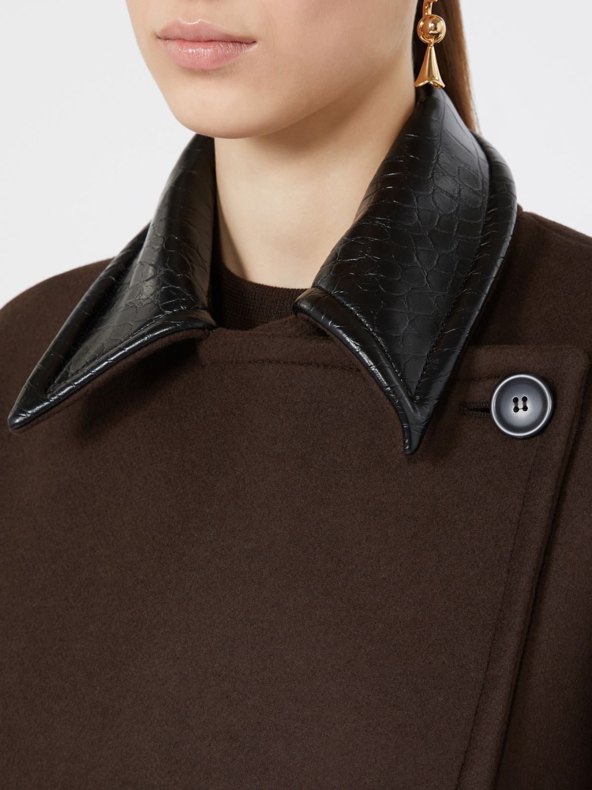 Wool cloth jacket - CHOCOLATE - Max Mara - 4