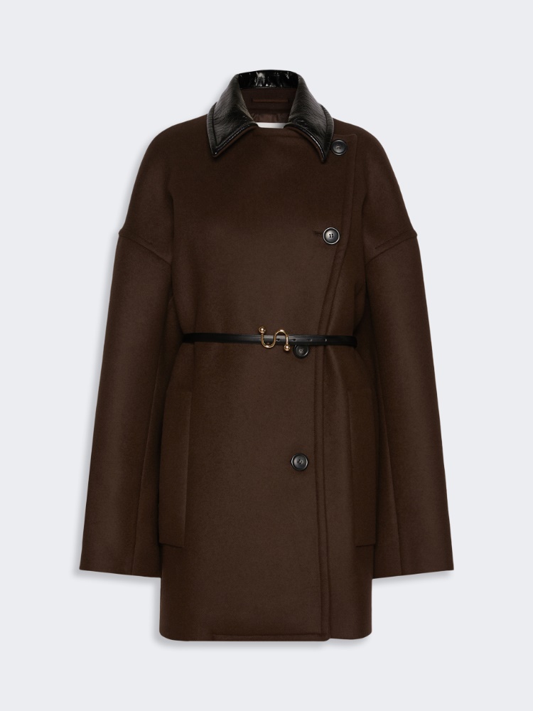 Wool cloth jacket - CHOCOLATE