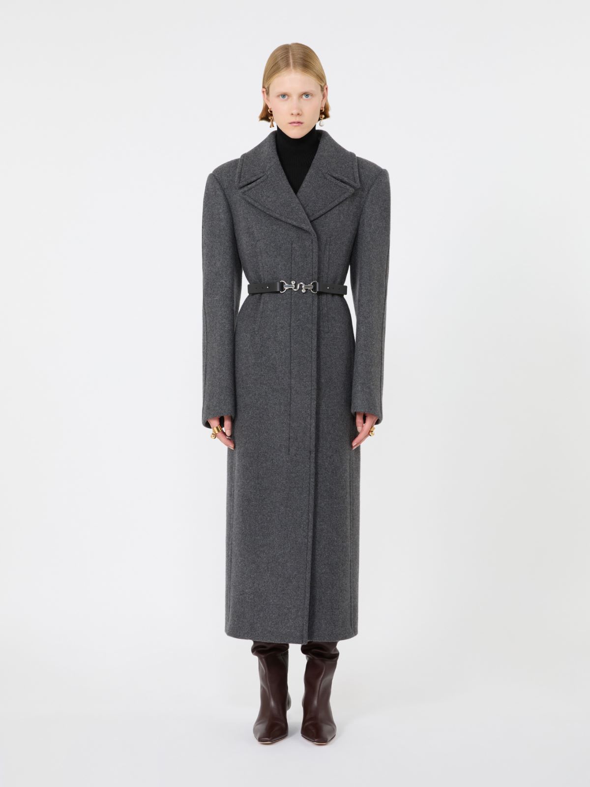 Abrigo largo de lana pura - NEGRO - Max Mara - 2