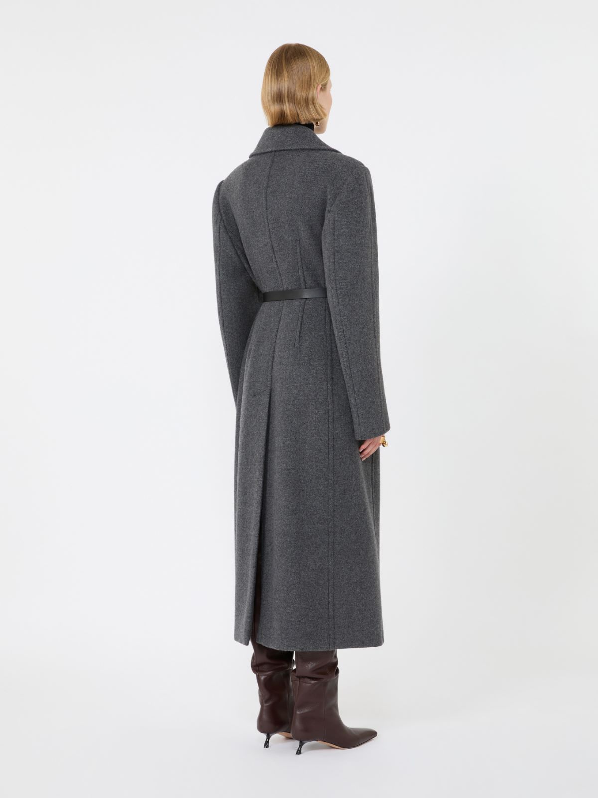 Abrigo largo de lana pura - NEGRO - Max Mara - 3