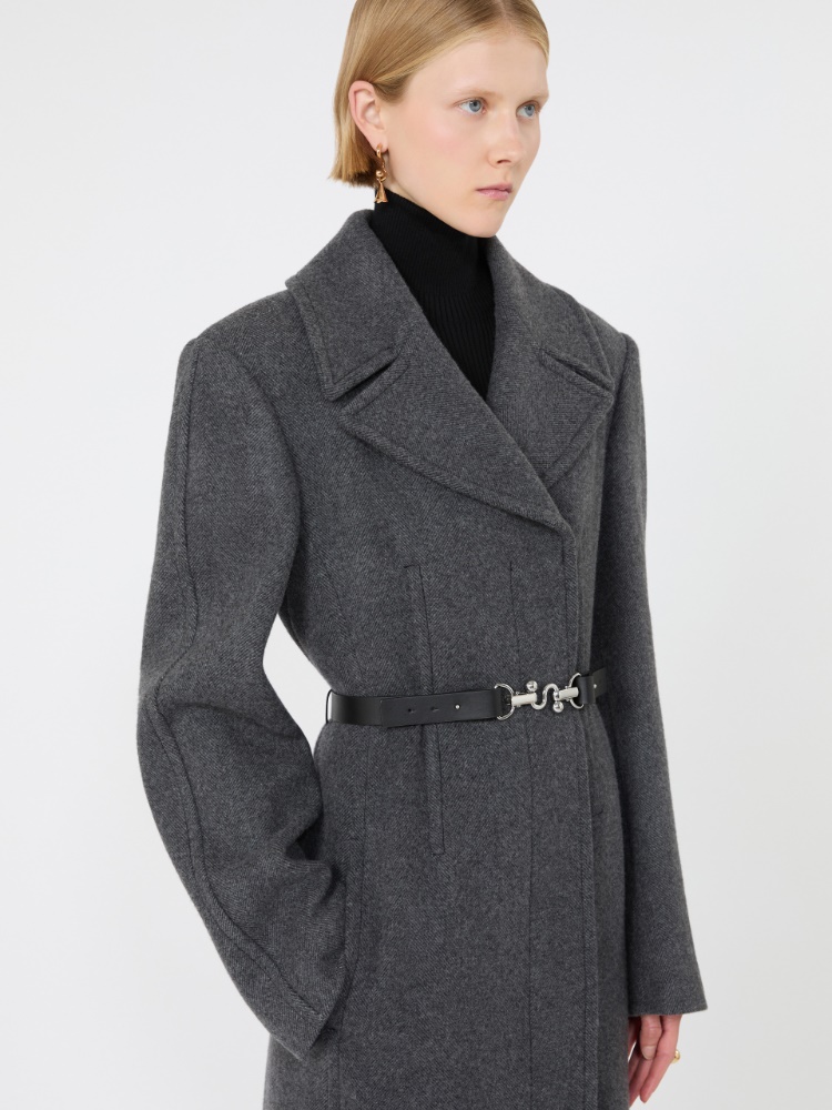 Abrigo largo de lana pura - NEGRO - Max Mara - 4