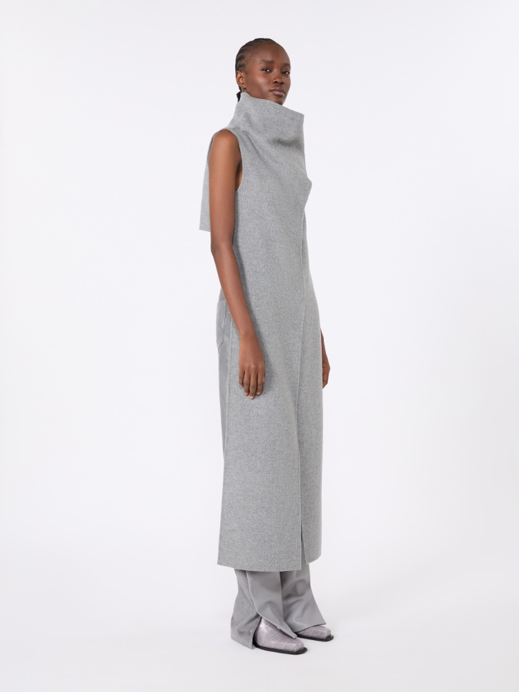 Abrigo largo de lana pura - GRIS MEDIO - Max Mara - 4