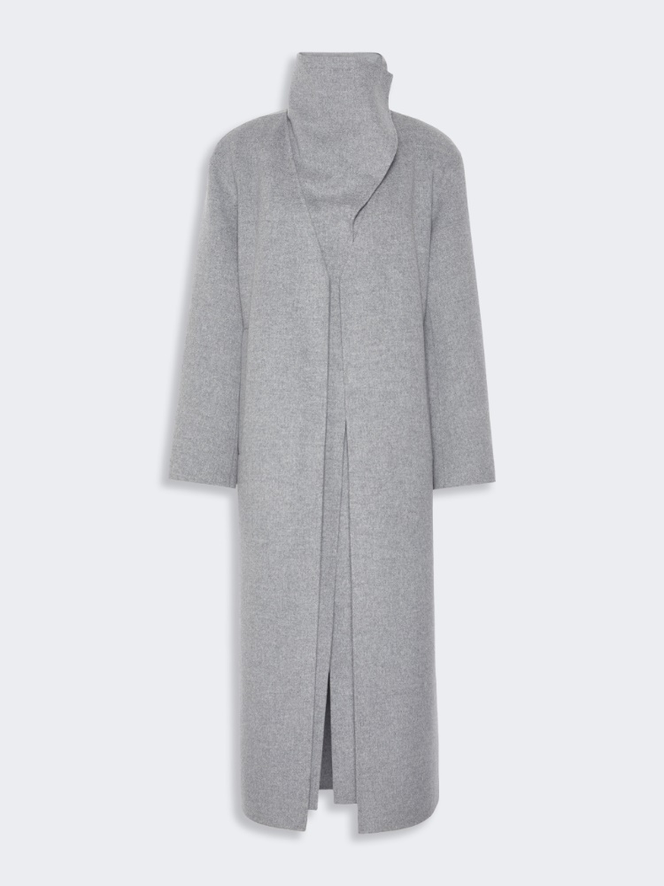 Long pure wool coat - MEDIUM GREY