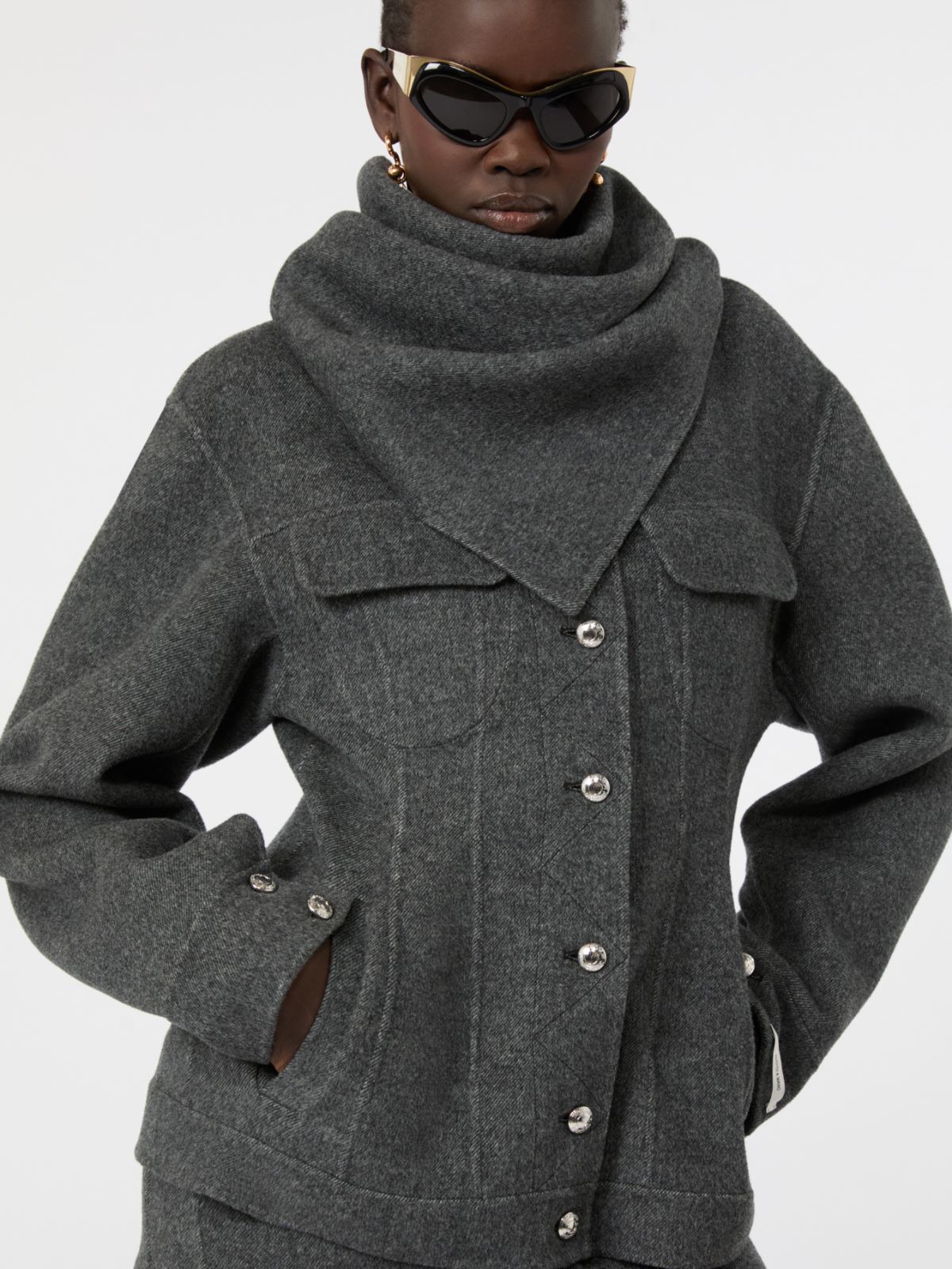 칼초 버진울 자켓 - BLACK - Max Mara - 4