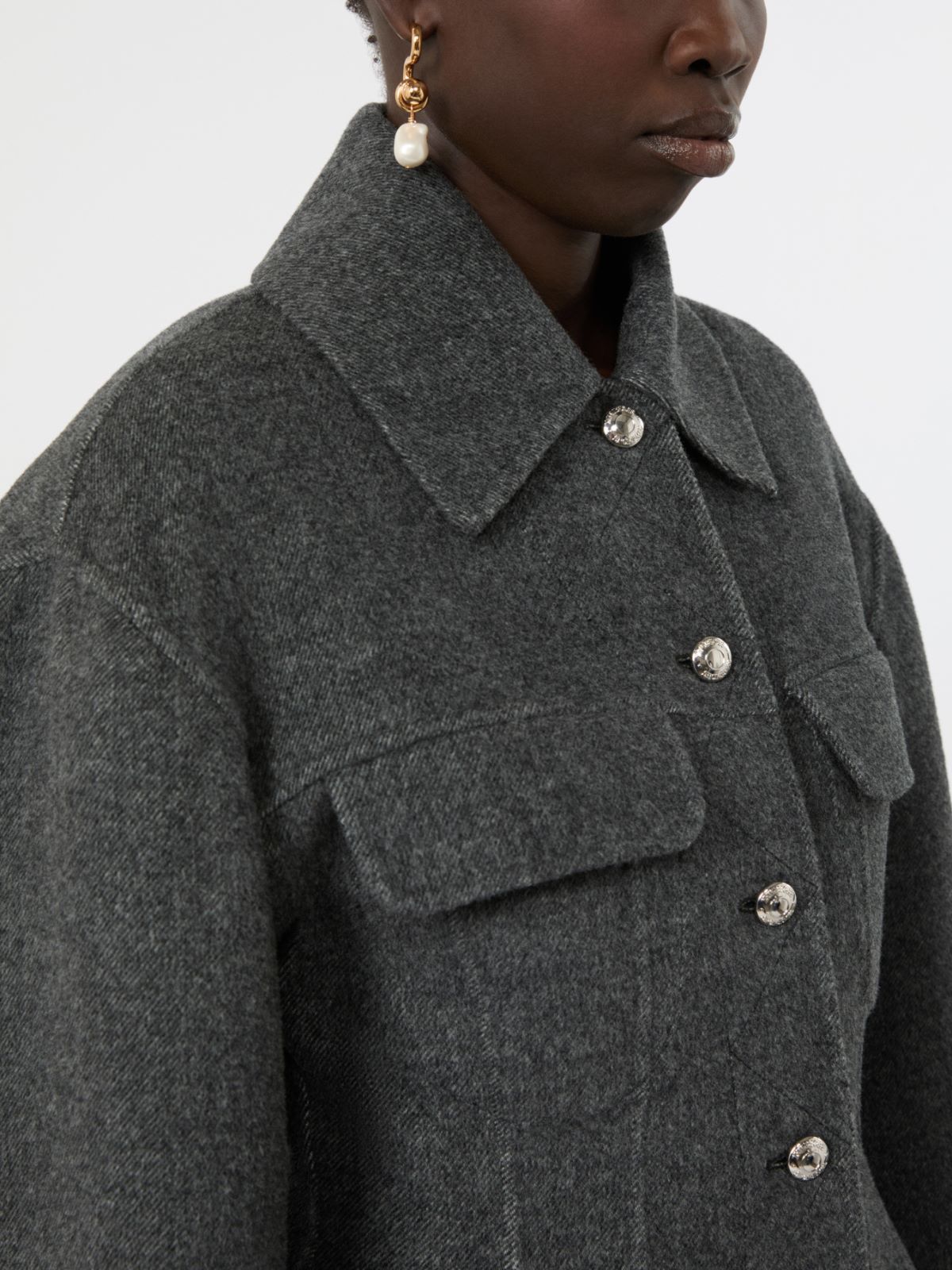 칼초 버진울 자켓 - BLACK - Max Mara - 5