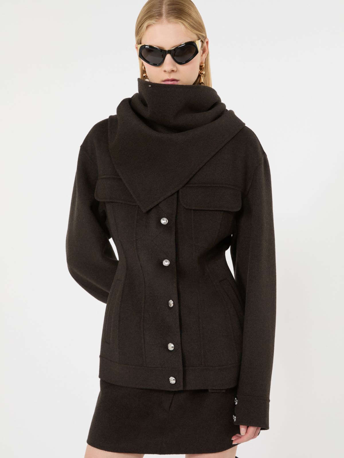 Pure wool jacket - CHOCOLATE - Max Mara - 4