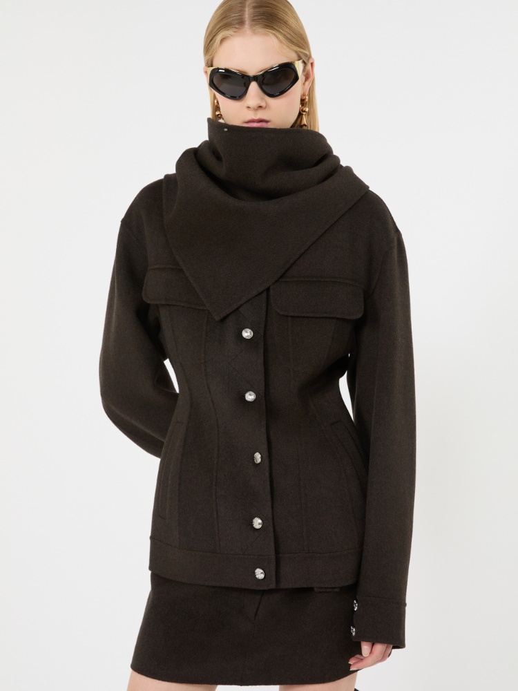 Pure wool jacket - CHOCOLATE - Max Mara - 4