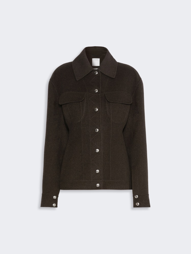 Pure wool jacket - CHOCOLATE