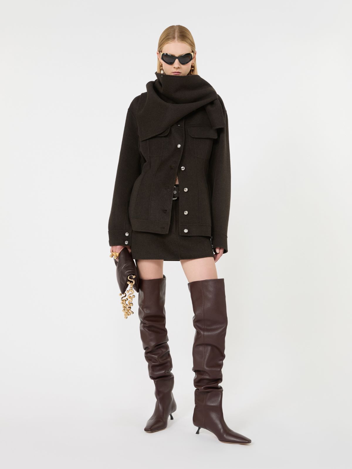 Pure wool jacket - CHOCOLATE - Max Mara