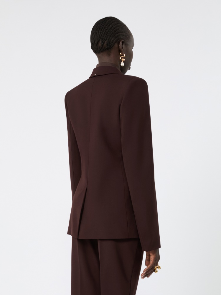 Stretch wool tailored jacket - PLUM - Max Mara - 3