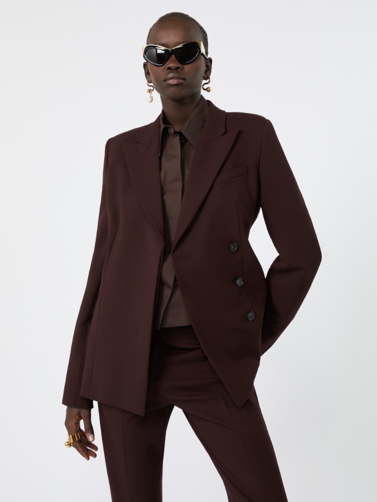 Stretch wool tailored jacket - PLUM - Max Mara - 4