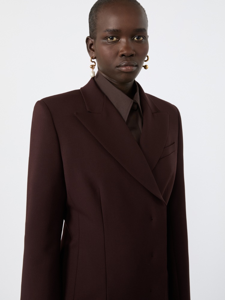 Stretch wool tailored jacket - PLUM - Max Mara - 5