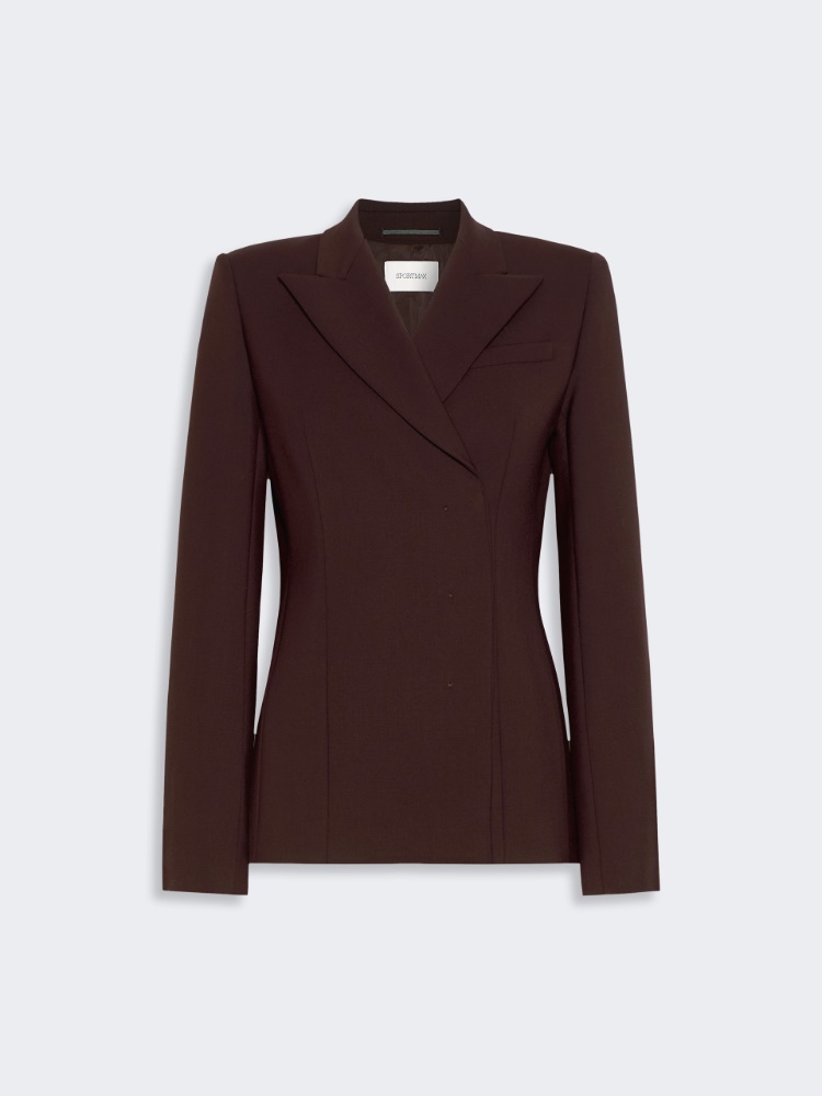 Stretch wool tailored jacket - PLUM - Max Mara - 6