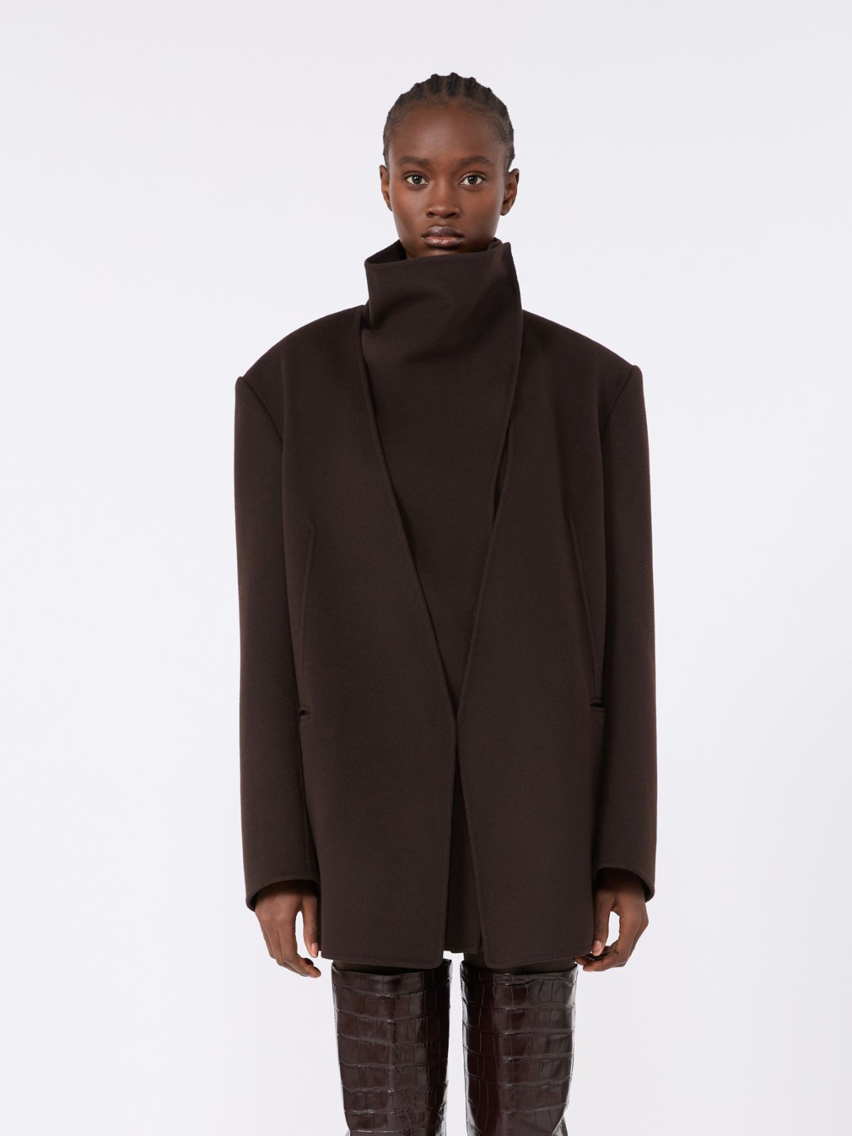 Straight pure wool jacket - COFFEE - Max Mara - 2