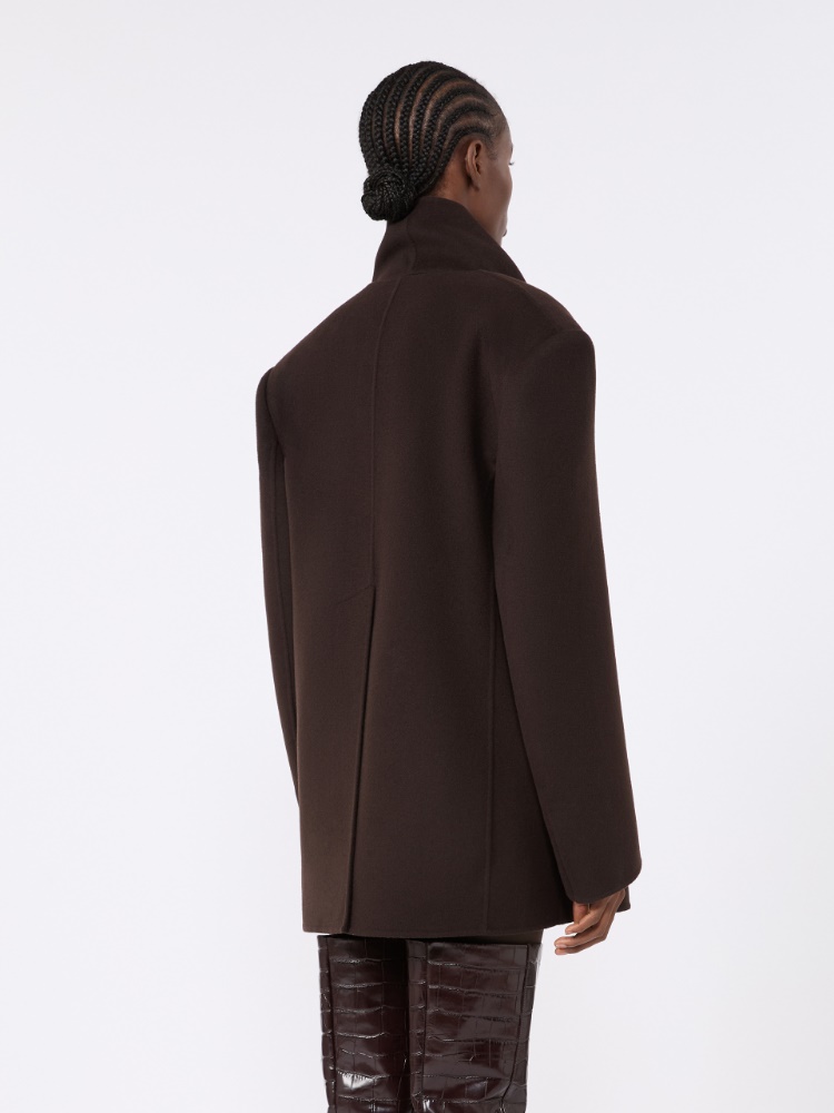 Straight pure wool jacket - COFFEE - Max Mara - 3