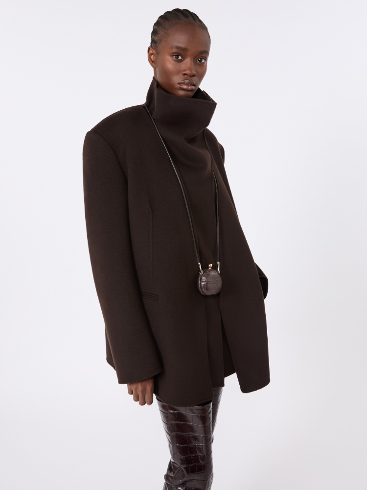 Straight pure wool jacket - COFFEE - Max Mara - 4
