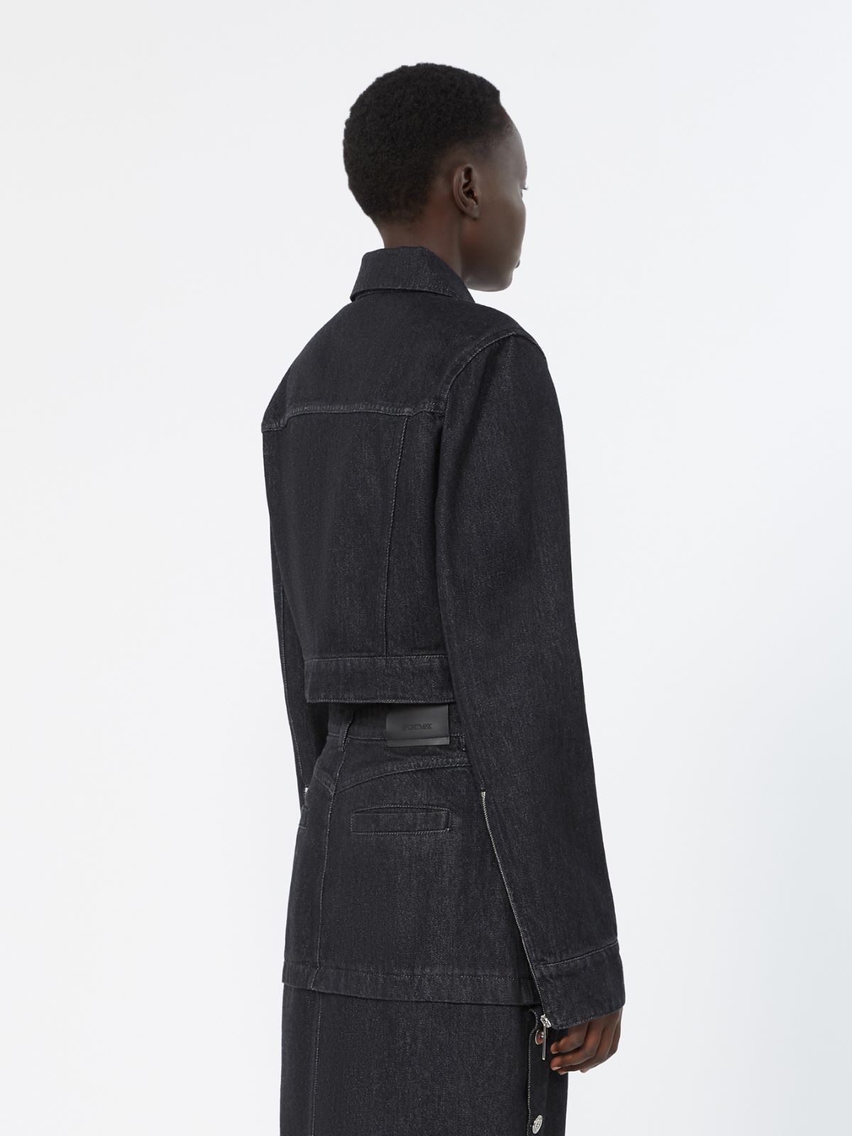 Denim fitted-waist jacket - BLACK - Max Mara - 3