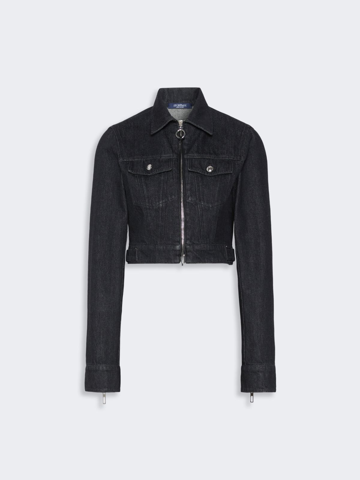 Denim fitted-waist jacket - BLACK - Max Mara - 6