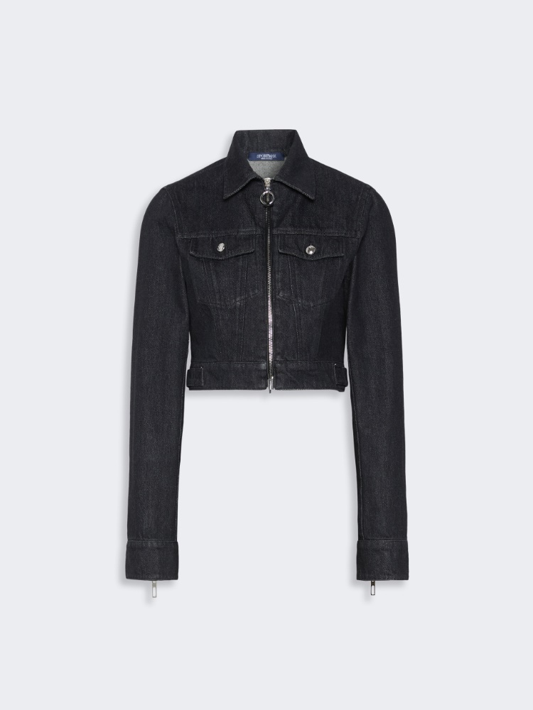 Denim fitted-waist jacket - BLACK - Max Mara - 6