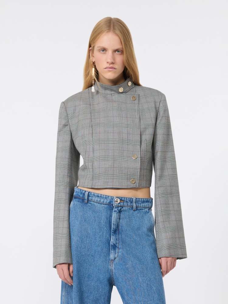 Short Glen plaid jacket