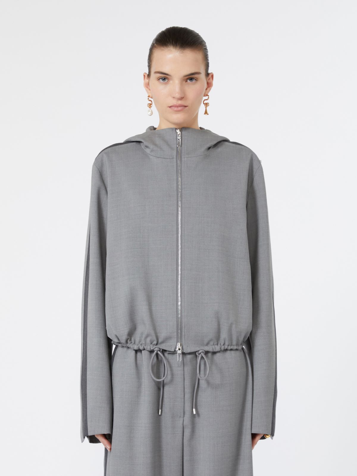 Pure wool bomber jacket - MEDIUM GREY - Max Mara - 2