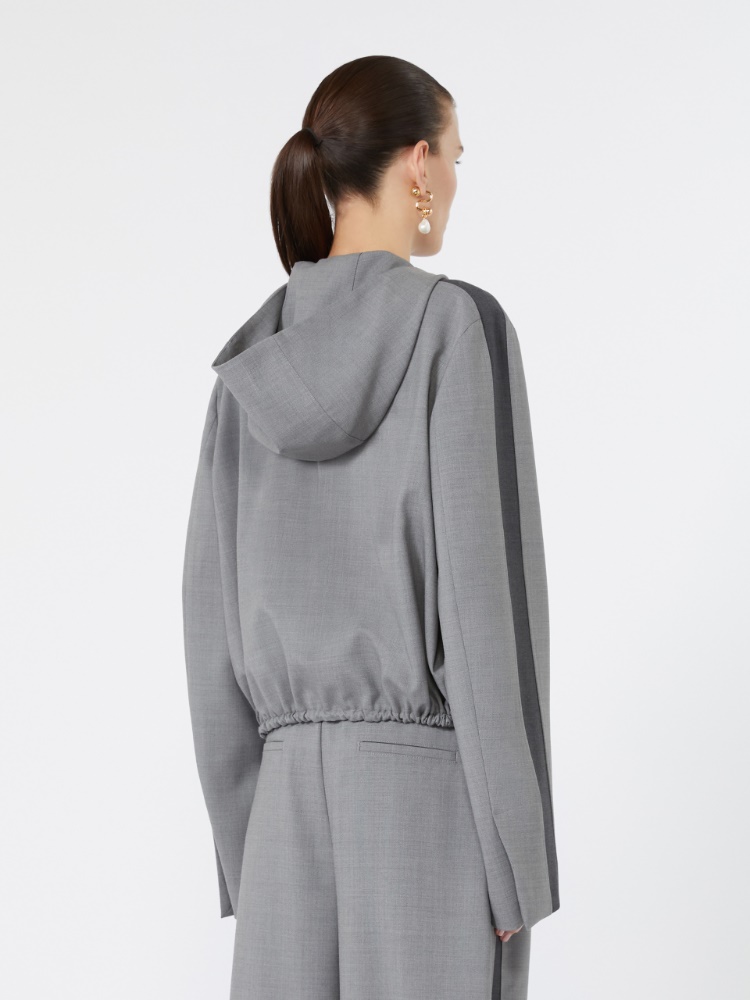 Pure wool bomber jacket - MEDIUM GREY - Max Mara - 3