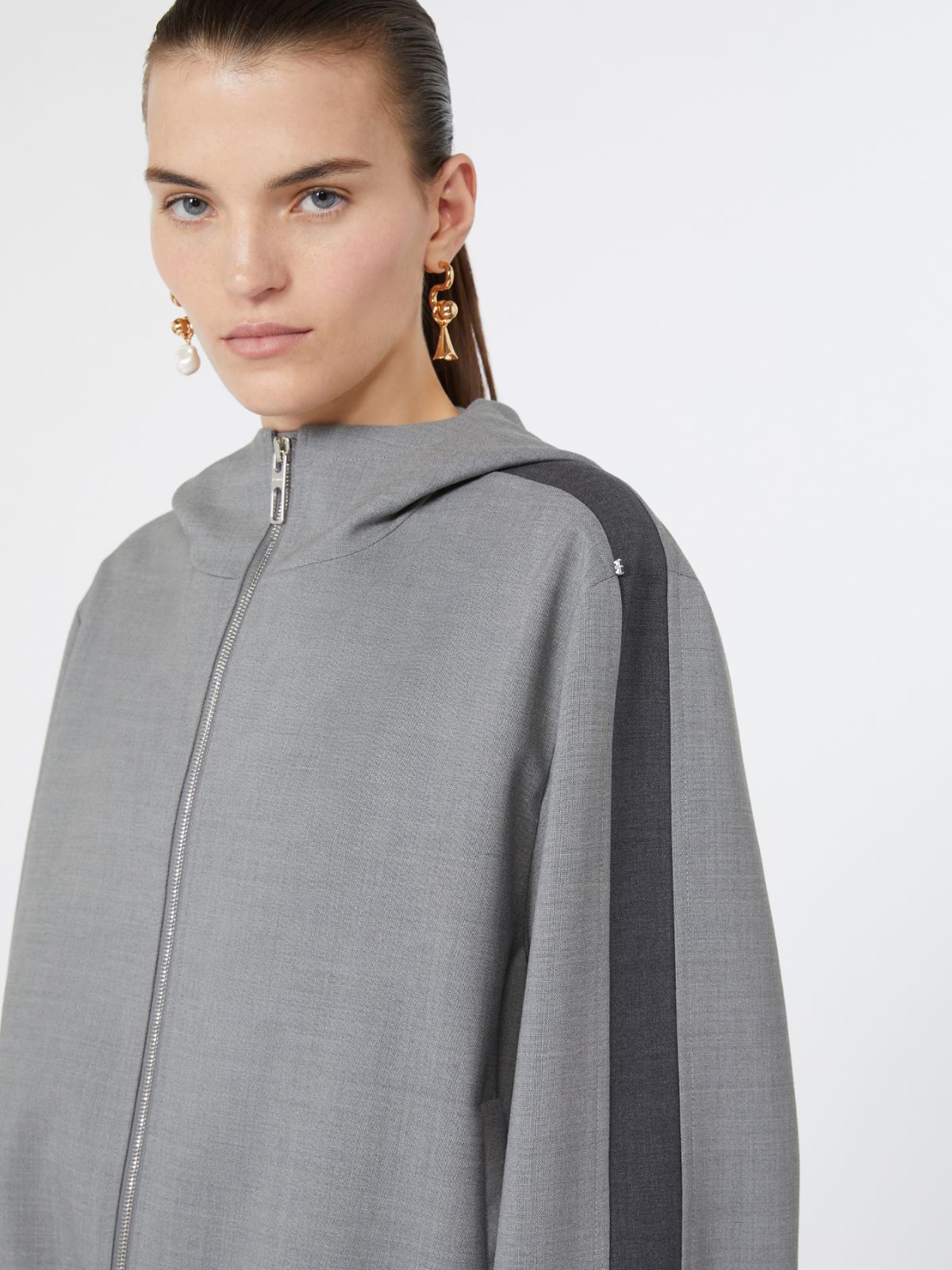 Pure wool bomber jacket - MEDIUM GREY - Max Mara - 5