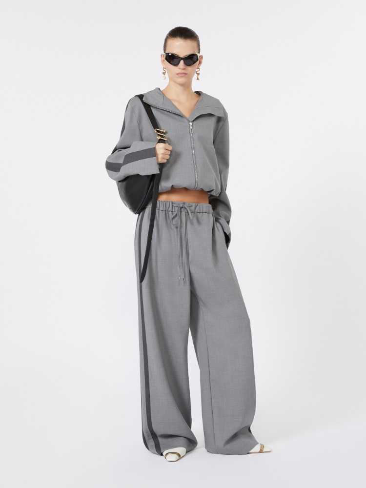 Pure wool bomber jacket - MEDIUM GREY