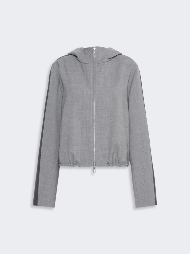 Pure wool bomber jacket - MEDIUM GREY