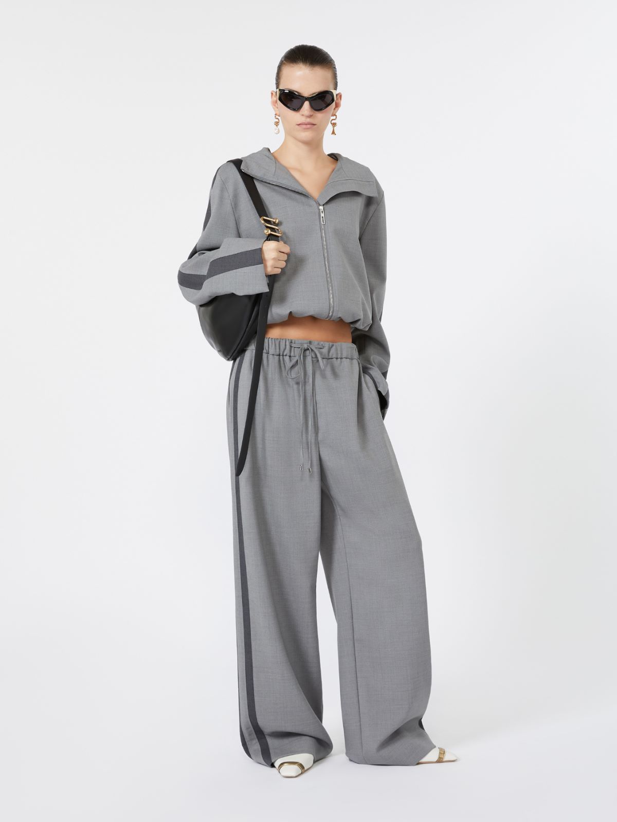Pure wool bomber jacket - MEDIUM GREY - Max Mara