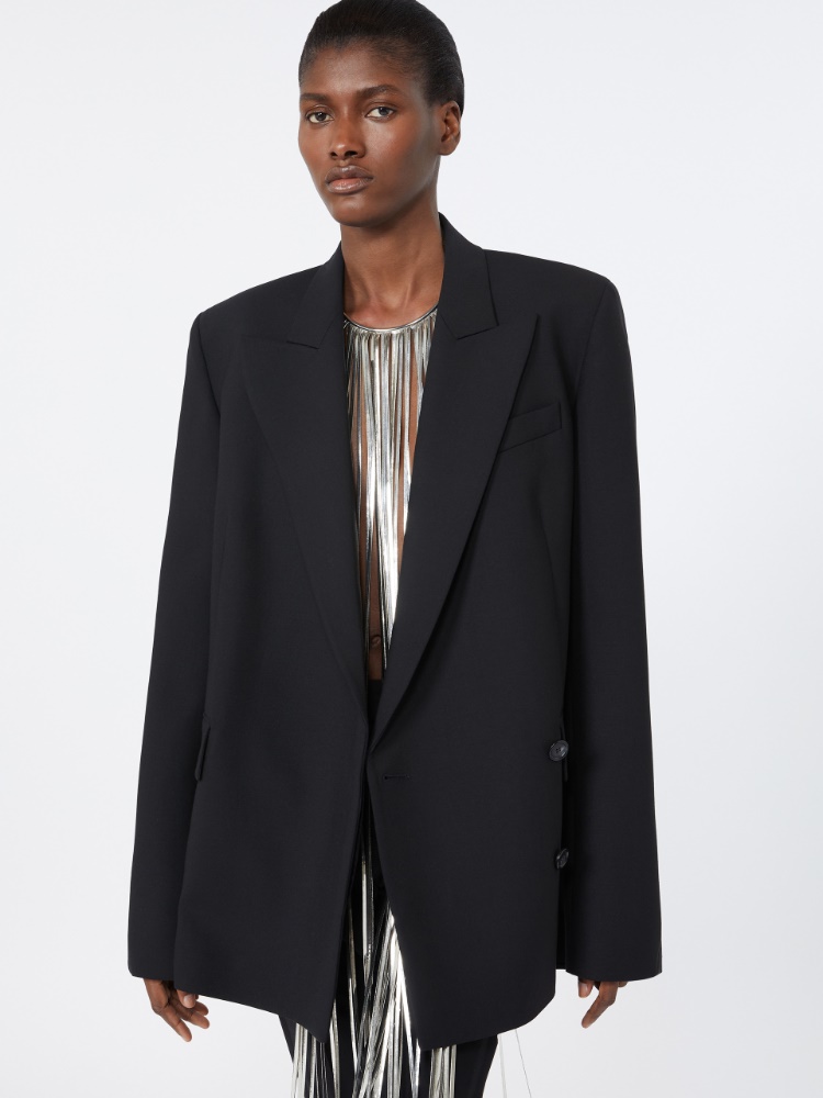 Maßgeschneiderter Blazer aus Techno-Wolle - SCHWARZ - Max Mara - 4