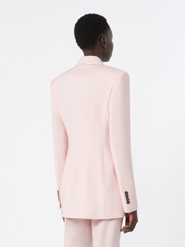 Double-breasted natural stretch wool blazer - ANTIQUE ROSE - 3
