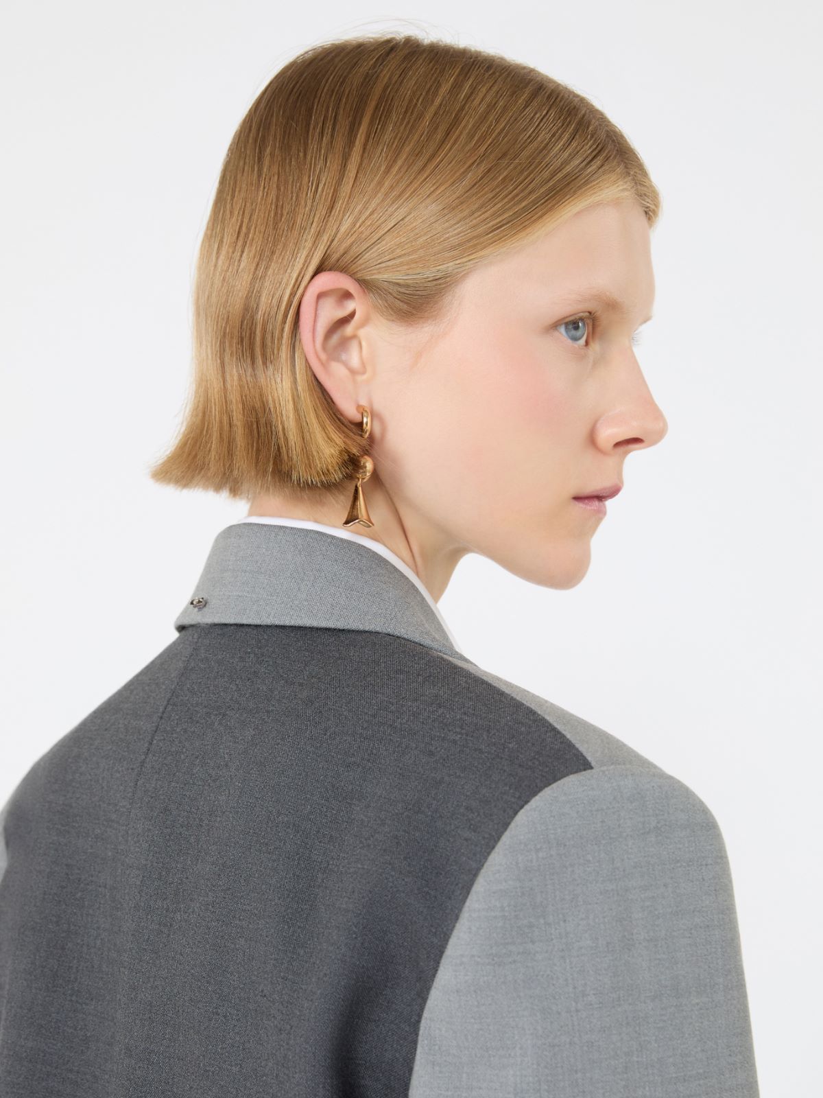 Straight-fit stretch wool blazer - MEDIUM GREY - Max Mara - 5