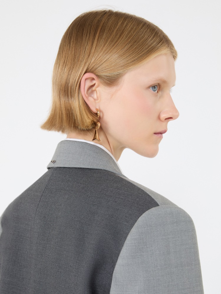 Straight-fit stretch wool blazer - MEDIUM GREY - Max Mara - 5