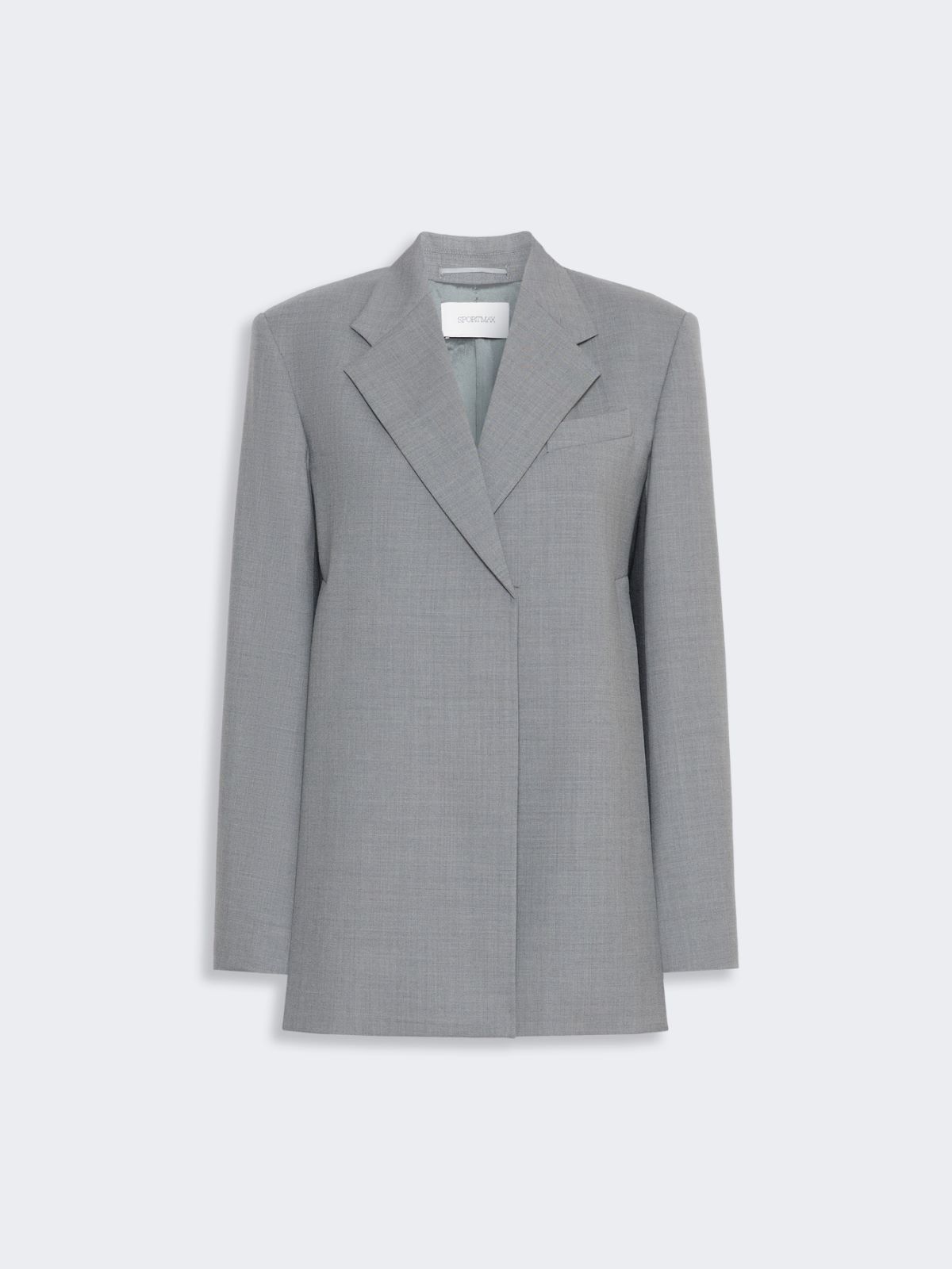 Straight-fit stretch wool blazer - MEDIUM GREY - Max Mara - 6