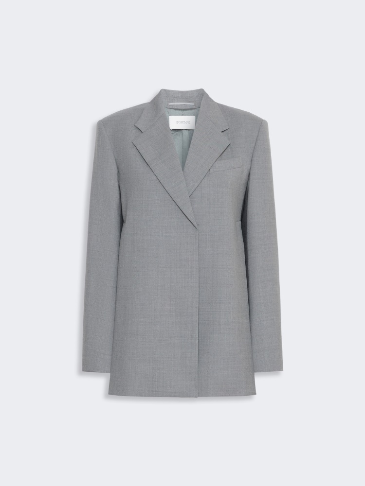 Straight-fit stretch wool blazer - MEDIUM GREY - Max Mara - 6