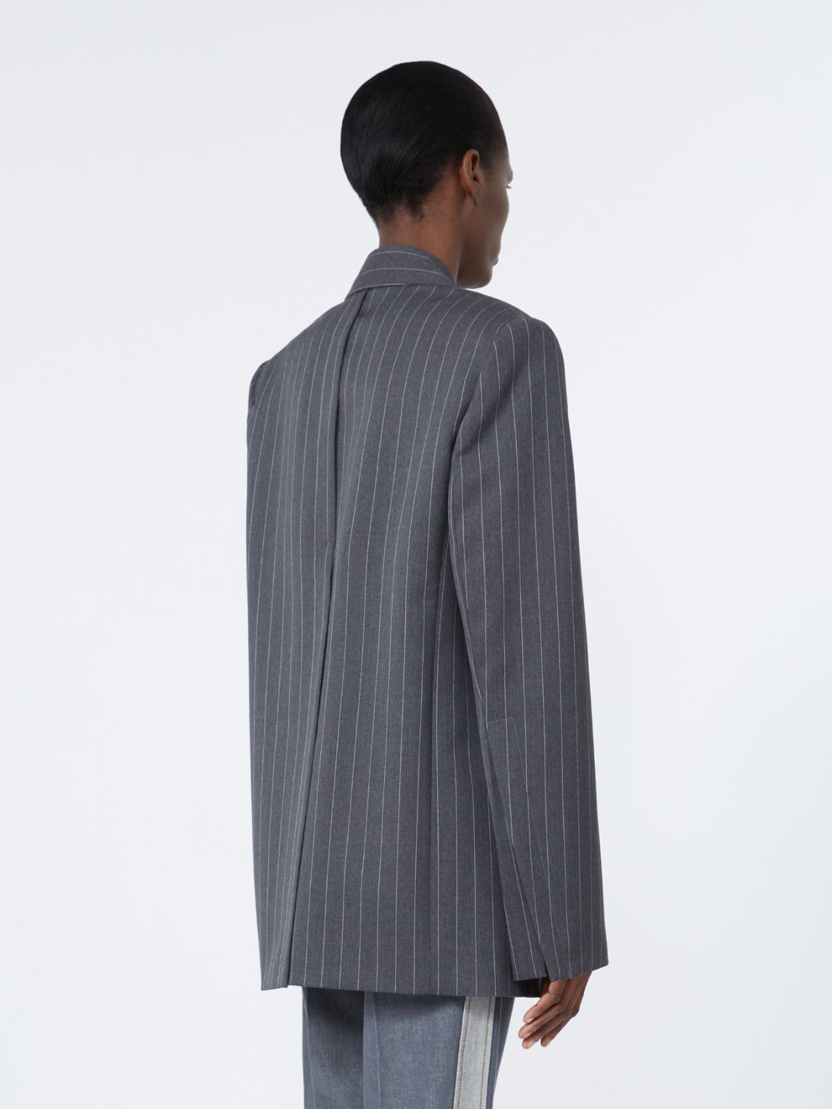 Stretch wool tailored blazer - MEDIUM GREY - Max Mara - 3