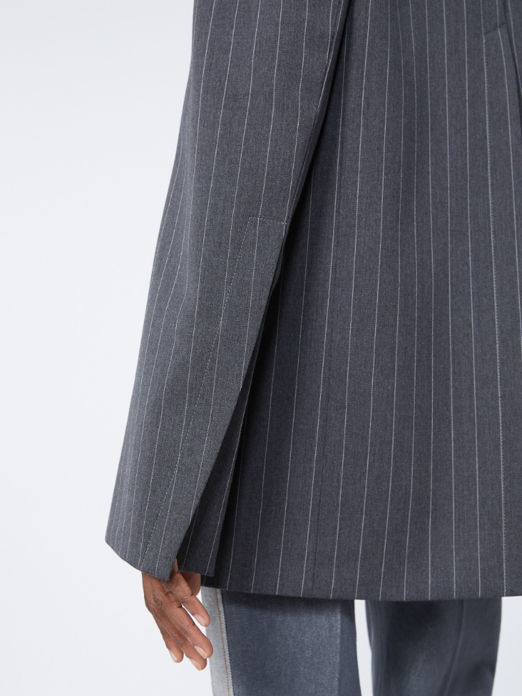 Stretch wool tailored blazer - MEDIUM GREY - Max Mara - 5