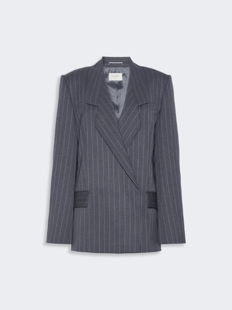 Stretch wool tailored blazer - MEDIUM GREY - Max Mara - 6