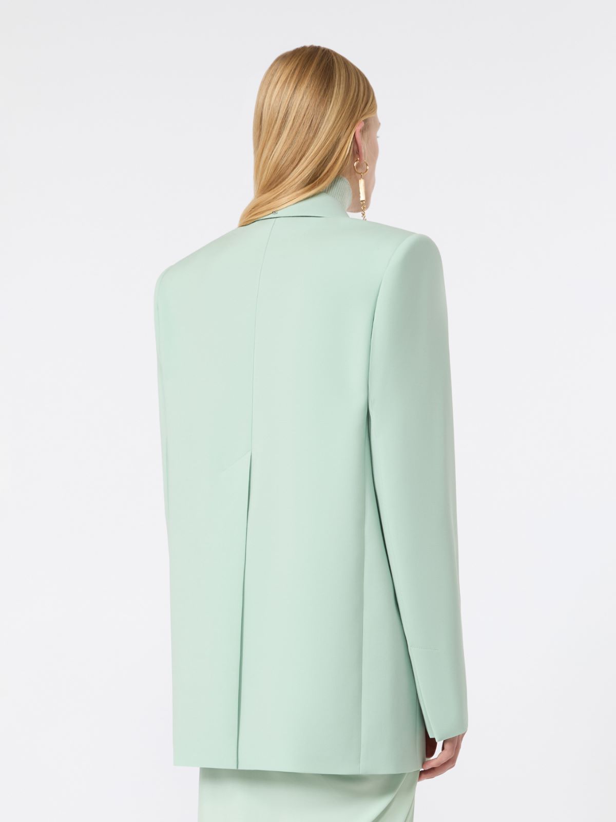 Oversized natural stretch wool blazer - PASTEL GREEN - Max Mara - 3